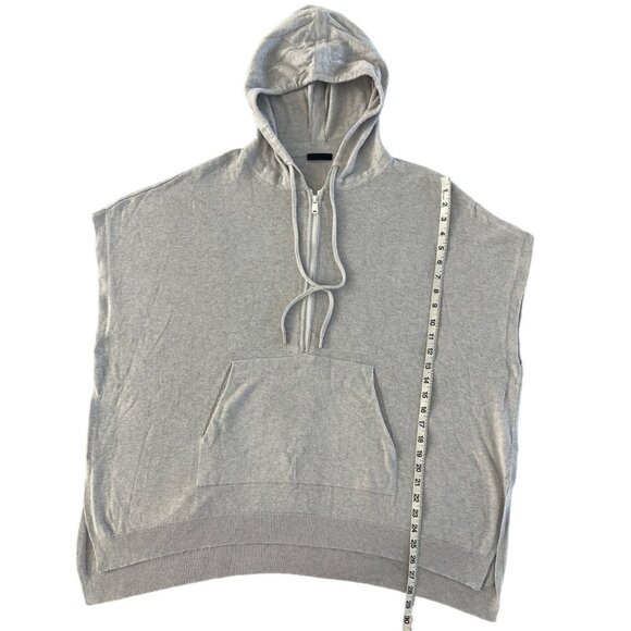 ATM Anthony Thomas Melillo Hooded Half Zip Poncho Gray Cashmere Womens XS/S $975 - Picture 9 of 15